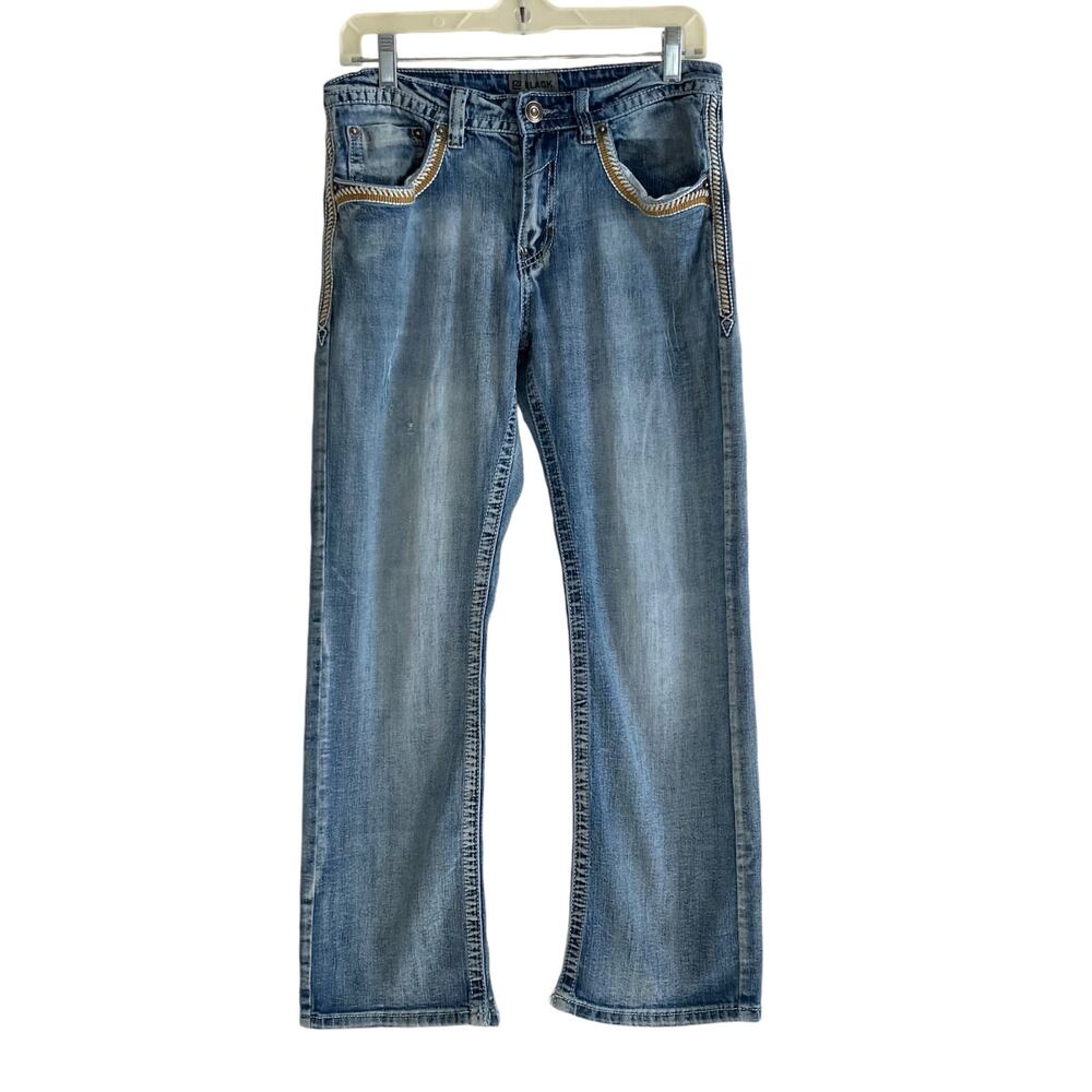 Vintage Y2K Light Wash Bootcut Jeans Sz 30 Western Cowgirl Low Rise Faded Grunge